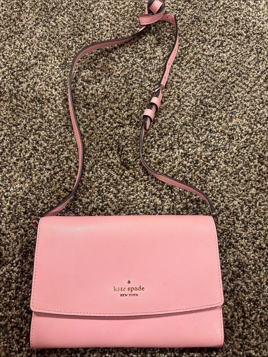 kate spade Handbags - kate spade Pink Saffiano Leather Flap Crossbody